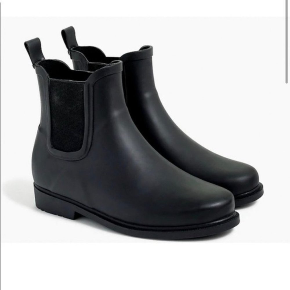 J. Crew Factory The New Chelsea Rain Boot in Black